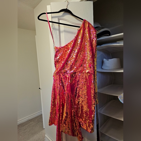 Nadine Merabi Celina Hot Pink Dress - Picture 4 of 6